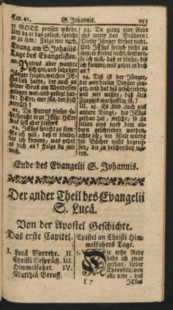 Der ander Theil des Evangelii S. Lucä