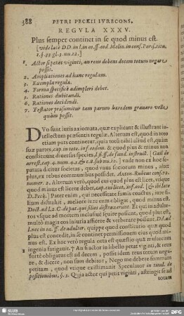 Regula XXXV. Plus semper continet in se quod minus est
