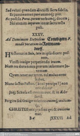 XXXV. Ad Dominum Davidem Creutzigern
