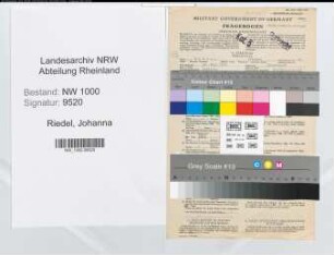 Entnazifizierung Johanna Riedel, geb. 27.06.1913 (Stenotyp.)