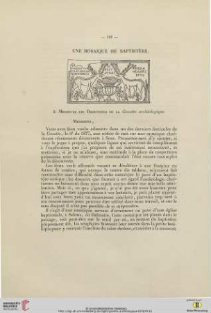 Une mosaique de baptistère