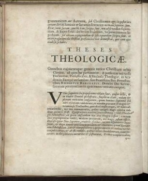 Theses Theologicæ.