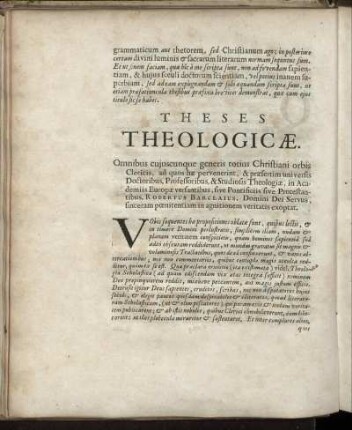 Theses Theologicæ.