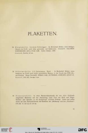 Plaketten (Nr. 78-83)