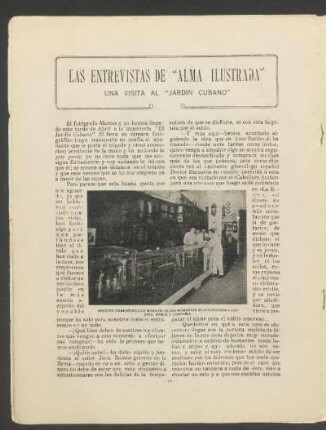 Las entrevistas de "Alma Ilustrada" : Una vista al "Jardín Cubano"