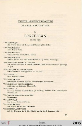Porzellan (Nr. 795-907)