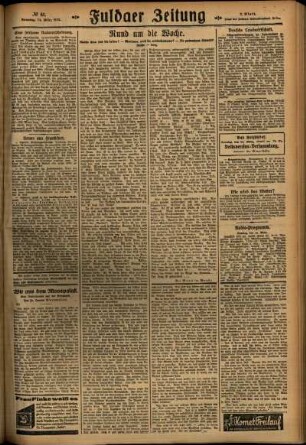 Zweite Ausgabe vom Sonntag, den 14. März 1926.