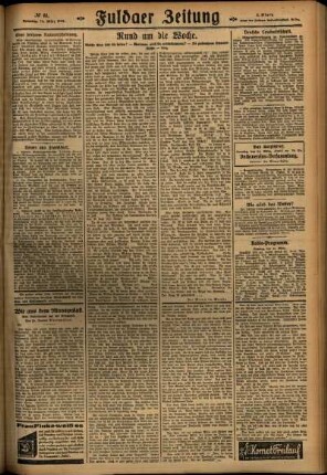 Zweite Ausgabe vom Sonntag, den 14. März 1926.