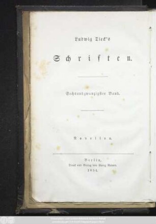 Bd. 26: [Des Lebens Ueberfluß. Der Aufruhr in den Cevennen. Liebeswerben. Waldeinsamkeit]