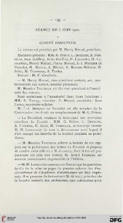 Séance du 3 juin 1910