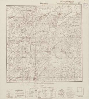 2843 Rheinsberg, Topographische Karte 1:25000 (4cm - Karte)