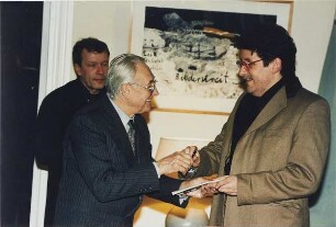 Andrzej Wajda und Gary Smith, geschäftsführender Direktor American Academy Berlin