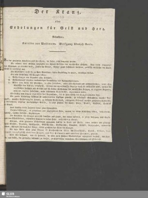 Nr. 49. Der Kranz [Druck]