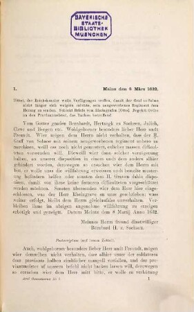 Rikskansleren Axel Oxenstiernas skrifter och brefvexling, 2,7. Hertig Bernhards af Sachsen-Weimar bref, 1632 - 1639. Landgreve Wilhelms af Hessen-Kassel bref, 1632 - 1637 : med tillågg af brefven från den sistnåmdes gemål, landgrefvinnan Amalia Elisabeth, 1634 - 1650