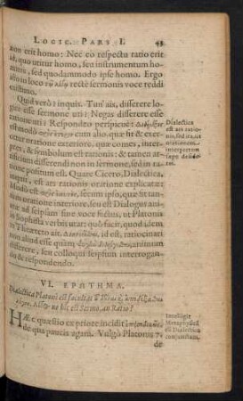 VI. Erōtēma.
