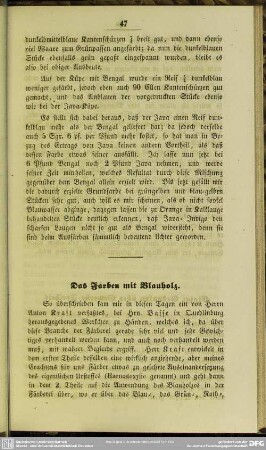 Das Färben mit Blauholz