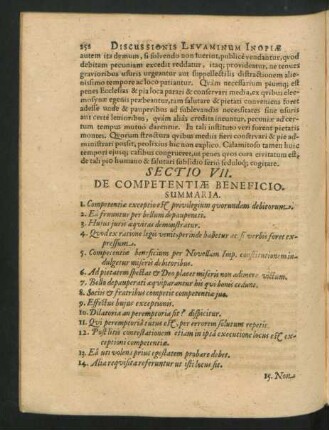 Sectio VII. De Competentiae Beneficio.