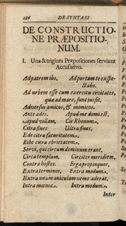 De Constructione Præpositionum.