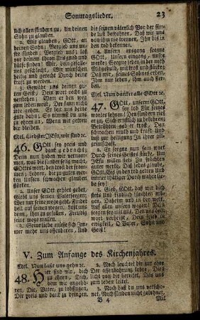 V. Zum Anfange des Kirchenjahres.
