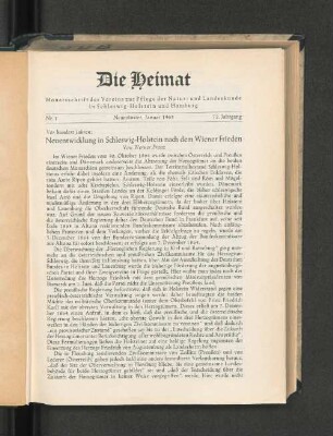 Nr. 1. Neumünster, Januar 1965. 72. Jahrgang.