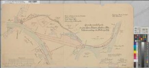 Ems Kanalisierung Grunderwerbskarte Strecke Dörpen Schleusenanlage bei Bollingerfähr 1894 1 : 2000 51 x 105 Einzeichnungen in Lithographie Wasser- und Schiffahrtsdirektion Münster