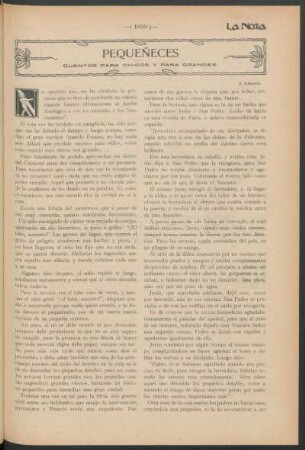 Pequeñeces : Cuentos para chicos y para grandes