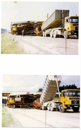 Deckenlos D 7/V, Bau der Betonfahrbahndecke Schalungsloser Einbau