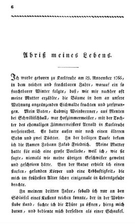 Abriß meines Lebens.