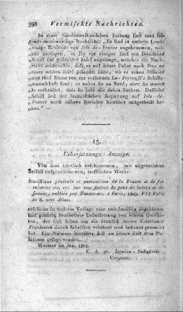 Uebersetzungs-Anzeige