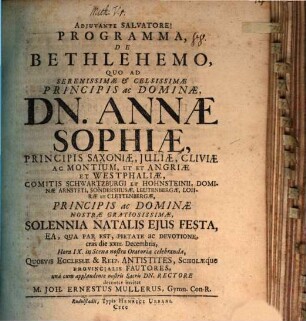 Programma de Bethlehemo
