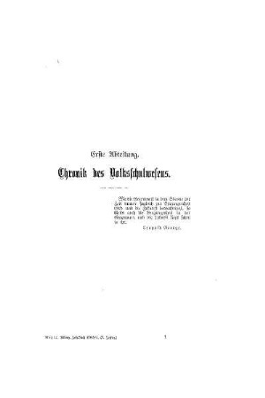 Erste Abteilung - Chronik der Volksschulwesens : die Volksschule
