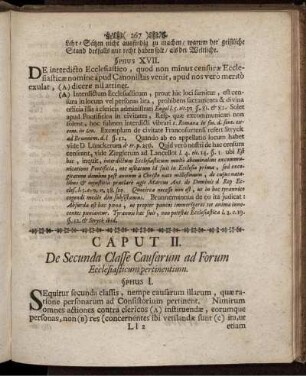 Caput II. De secunda classe causarum ad forum ecclesiasticum pertinentium.