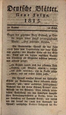 Deutsche Blätter. 3, 3. 1816