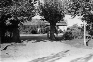 Italienische Kolonie : Blick auf ein Gebäude, vermutlich ein Wohnhaus, in einer alten italienischen Kolonie