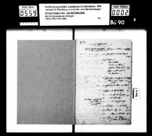 Geplante Anschaffung für die Schülerbibliothek, mit Verzeichnis der Schülerbibliothek des Obergymnasiums Ulm