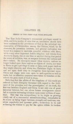 Chapter III. Origin of the First War with England.