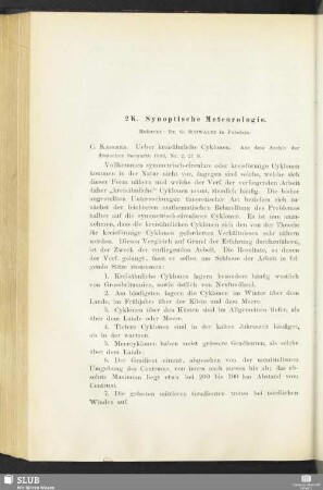 2 K. Synoptische Meteorologie