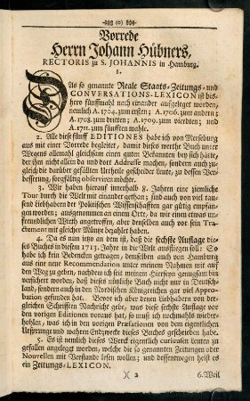 Vorrede zur sechsten Auflage 1713.