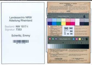 Entnazifizierung Emmy Scherlitz , geb. 01.02.1893 ()