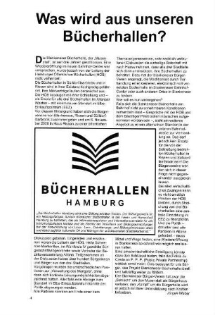 Was wird aus unseren Bücherhallen?