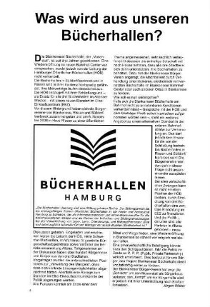 Was wird aus unseren Bücherhallen?