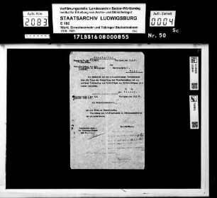 Ordonnanzen und Kammerarbeiten