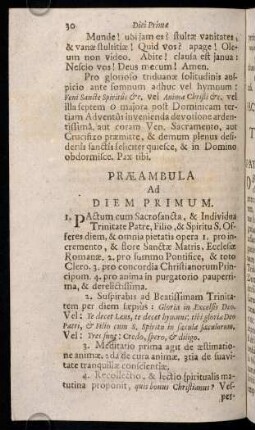30-32, Diei Primae Praeambula