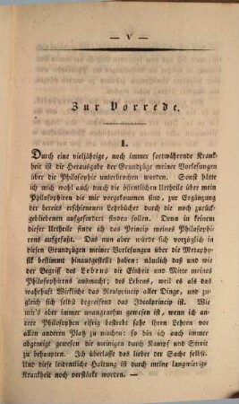 Die Grundzüge der Metaphysik