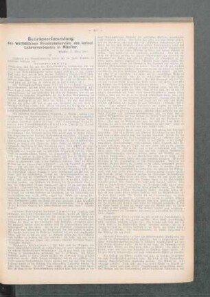 Bezirksversammlung des Westfälischen Provinzialvereins des Kathol. Lehrerverbandes in Münster