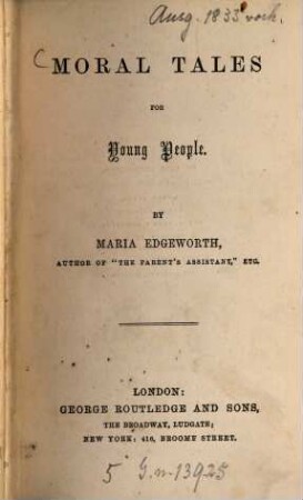 Moral Tales for Young People by Maria Edgeworth