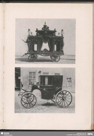 Leichenwagen mit Verzierungen