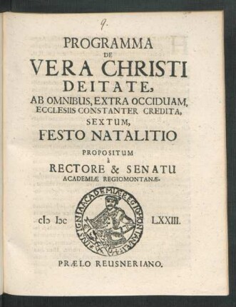 6: Festo Natalitio Propositum