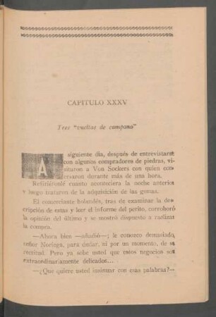 Capítulo XXXV - Tres "vueltas de campana"