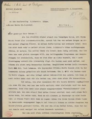Brief an Ludwig Strecker  an B. Schott's Söhne : 01.01.1929